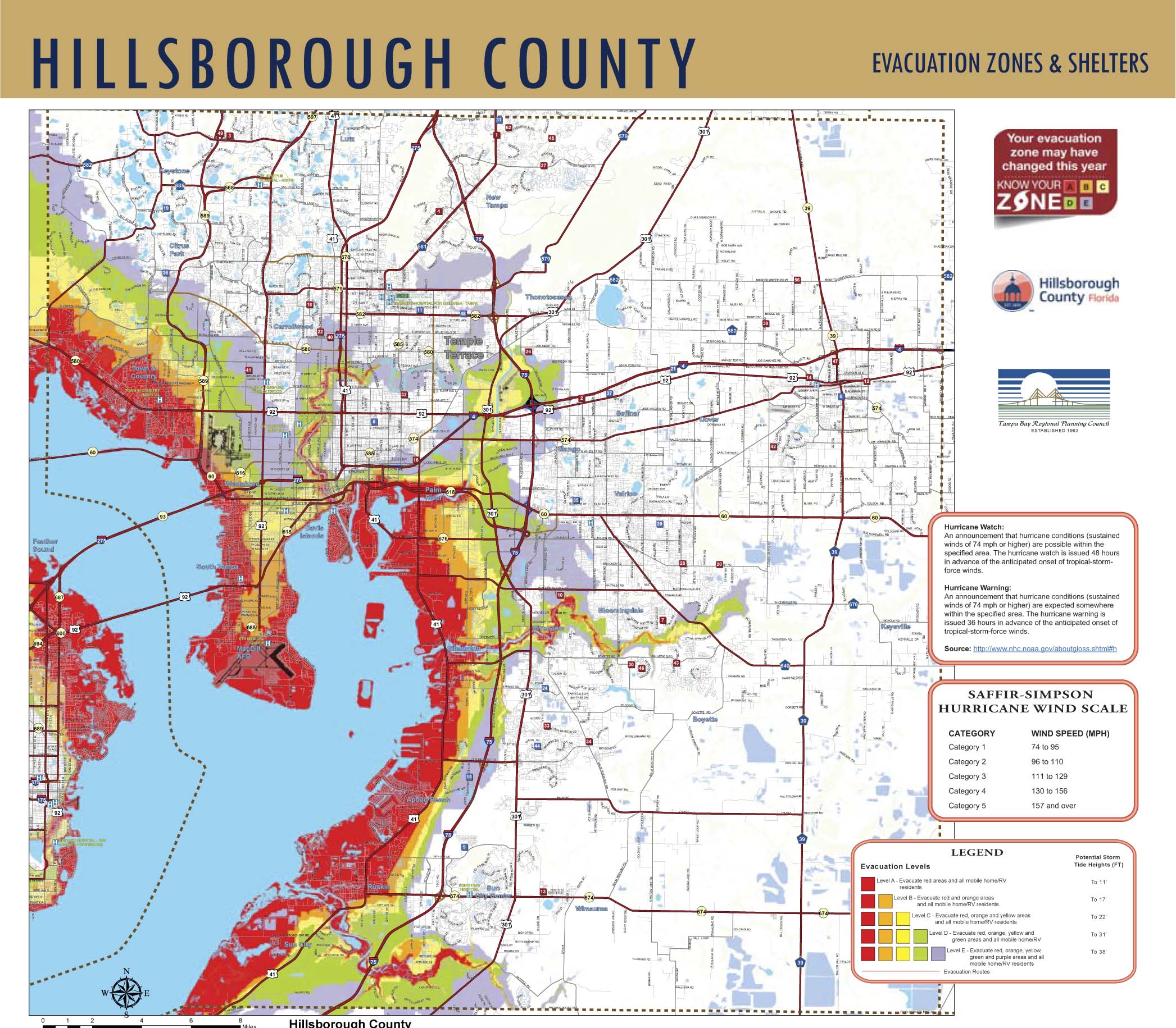 Hillsborough County Florida Evacuation Zone Map Samelevel HotPicture